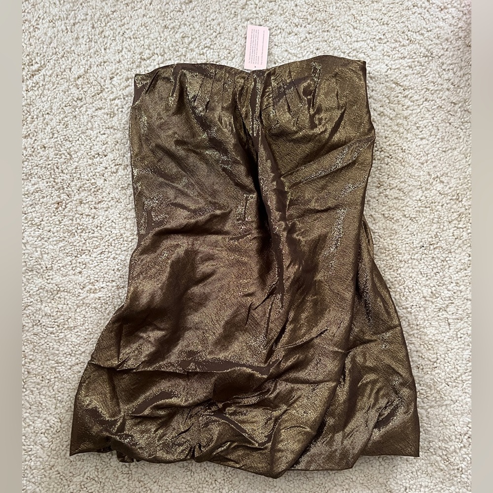New Banana republic top tunic dress mini strapless bubble tube boning 4 p small